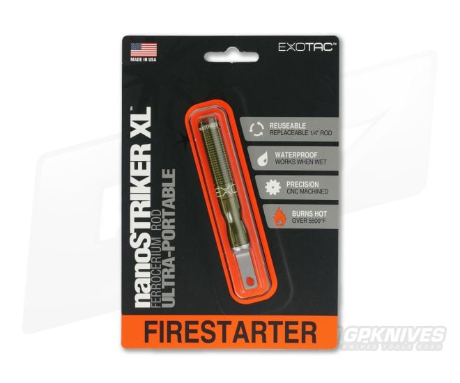 Exotac nanoSTRIKER XL Fire Starter OD Green 3100-OD - EX-3100-OD