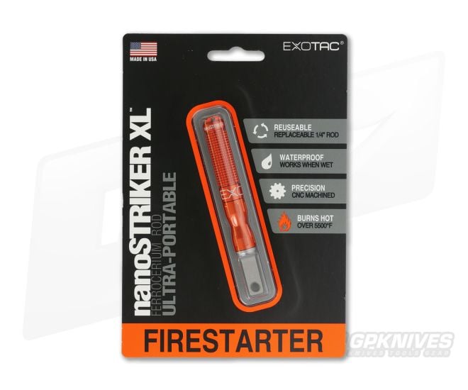 Exotac nanoSTRIKER XL Fire Starter Orange 3100-ORG - EX-3100-ORG