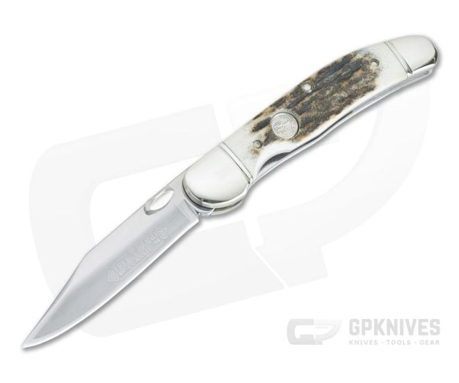 Boker Solingen Copperliner Stag One-Hand Liner Lock Folder 114610 - BO-114610