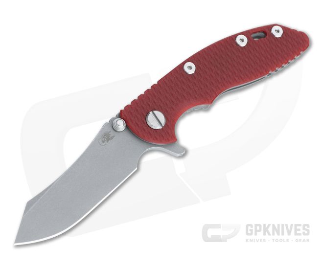 Hinderer XM-18 3" Skinner Working Finish 20CV Red G10 Tri-Way Pivot Flipper 1148 - HK-1148