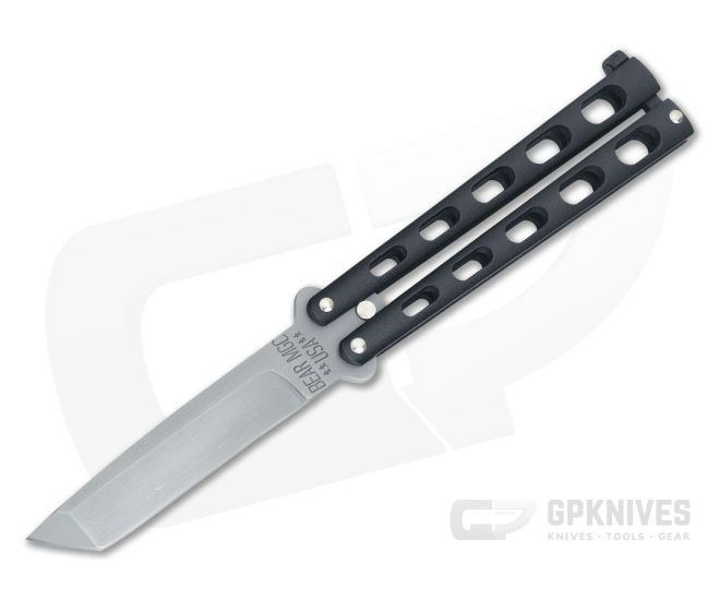 Bear and Son Cutlery 4" Tanto Butterfly Knife 114AB - BS-114AB