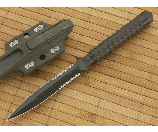 Microtech ADO Dagger Green Serrated - MT-115-2GR