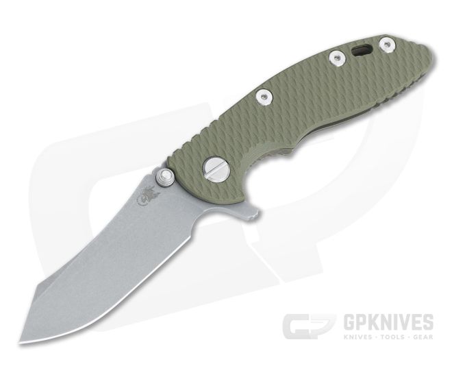 Hinderer XM-18 3" Skinner Working Finish 20CV OD Green G10 Battle Bronze Tri-Way Flipper 1154 - HK-1154