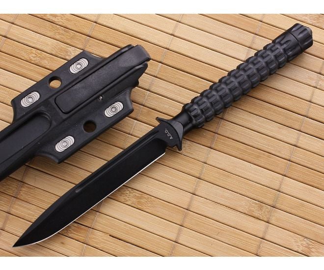 Microtech ADO Spear Point Black Plain - MT-116-1