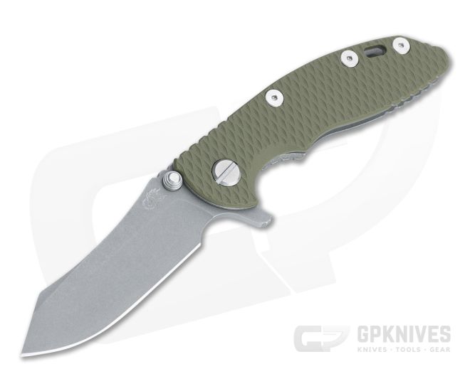 Hinderer XM-18 3" Skinner Working Finish 20CV OD Green G10 Tri-Way Pivot Flipper 1161 - HK-1161