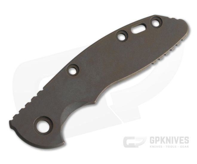 Hinderer Knives XM-18 3" Smooth Titanium Handle Scale Battle Bronze - HK-1165