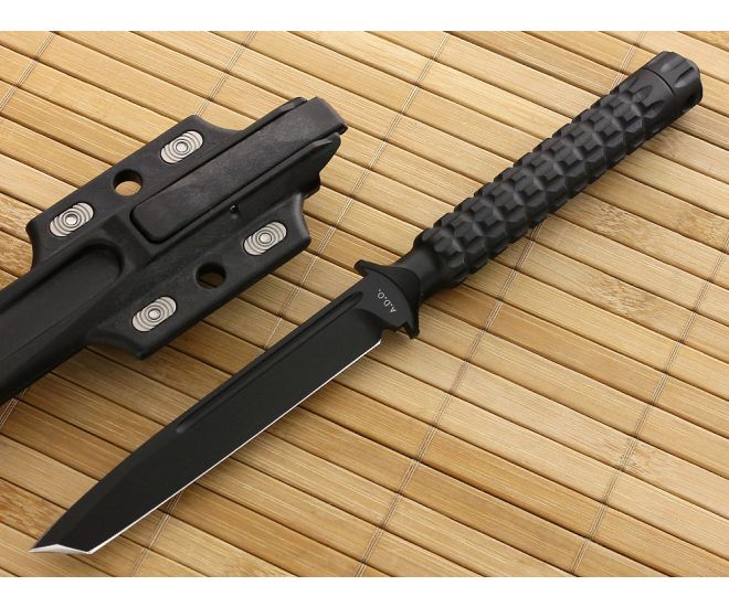 Microtech ADO Tanto Black Plain - MT-117-1