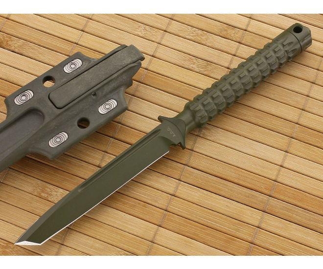 Microtech ADO Tanto Green Plain - MT-117-1GR