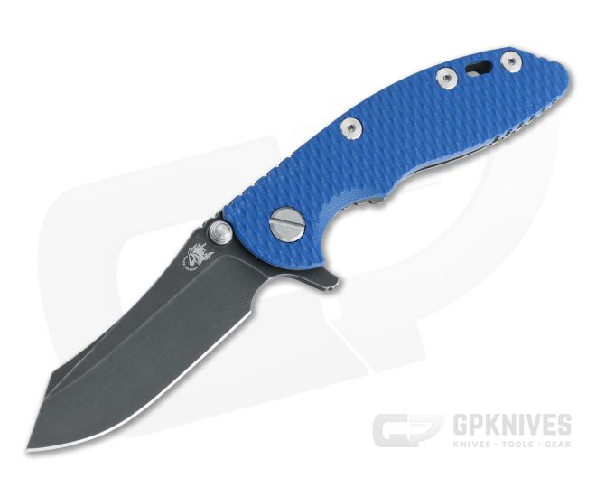 Hinderer XM-18 3" Skinner Battle Black 20CV Blue G10 Tri-Way Pivot Flipper 1173 - HK-1173