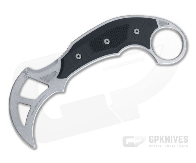 Microtech Iconic Fixed Karambit Trainer Stonewashed Right Hand Carry 118-10TRR - MT-118-10TRR