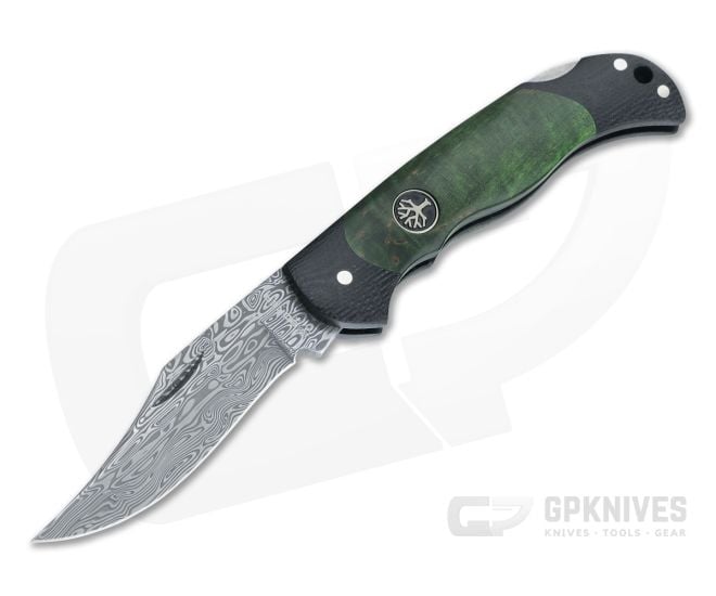 Boker Solingen Junior Scout Lightweight Damascus G10 Green Curly Birch Back Lock 118119DAM - BO-118119DAM