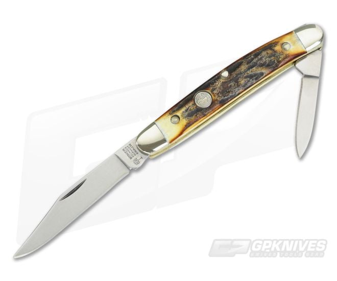 Boker Pen Knife Genuine Stag 118288HH - BO-118288HH