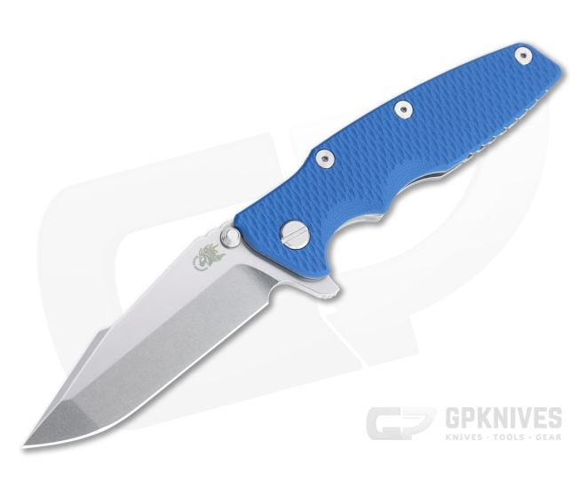Hinderer Eklipse 3.5" Harpoon Spanto Stonewashed 20CV Blue G10 Tri-Way Flipper 1183 - HK-1183
