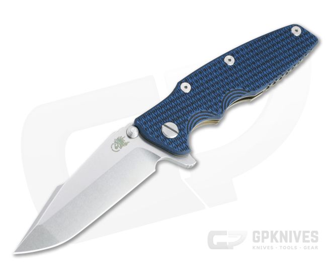 Hinderer Eklipse 3.5" Harpoon Spanto Stonewashed 20CV Blue/Black G10 Bronze Tri-Way Flipper 1189 - HK-1189