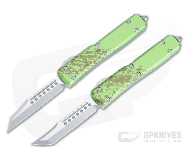 Microtech Ultratech OTF Zombie-Tech Warhound & Hellhound Combo Set Stonewashed M390 119-10-SET-ZTS - MT-119-10-SET-ZTS