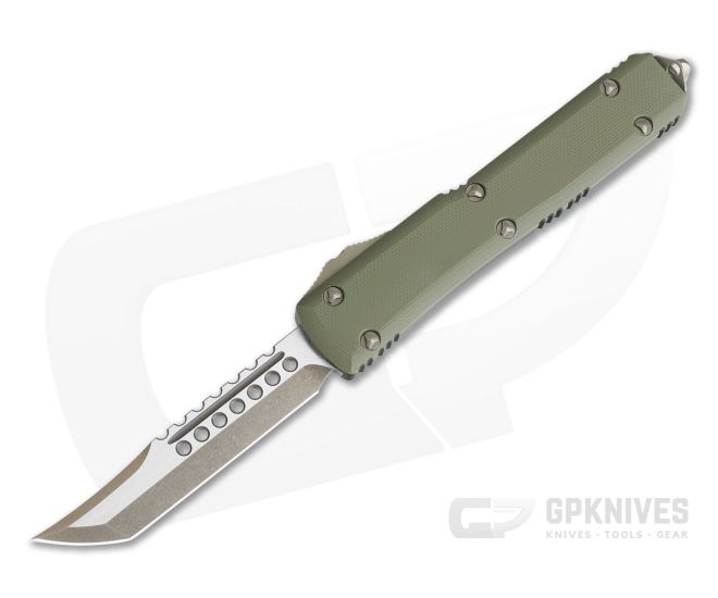 Microtech Ultratech Hellhound Tanto OD Green G10 Bronze Two-Tone OTF Automatic Knife 119-13GTOD - MT-119-13GTOD