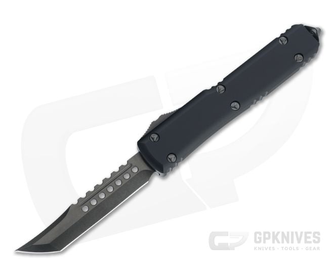 Microtech Ultratech Hellhound Tanto Signature Blackout DLC OTF Automatic - MT-119-1DLCTS