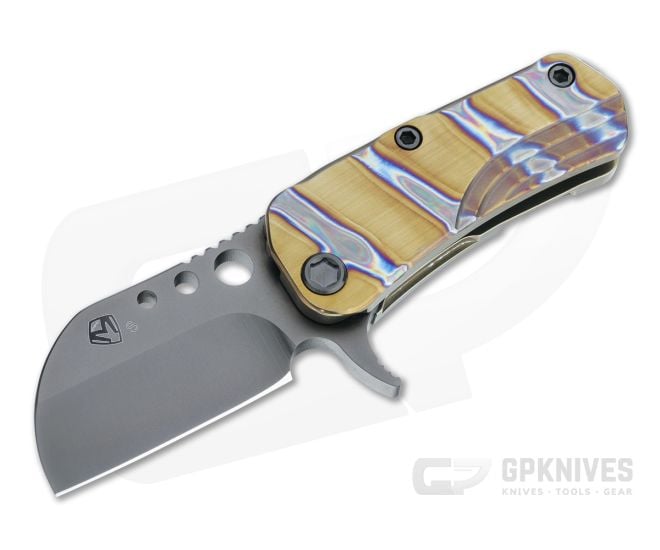 Medford Knives Chunky Monkey Black PVD S35VN Faced Flamed Bronze Titanium Frame Lock Flipper - MKT-119