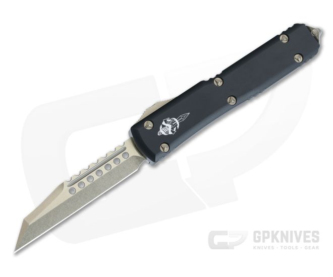 Microtech Ultratech Warhound Bronzed OTF Signature Black Handle 119W-13S - MT-119W-13S