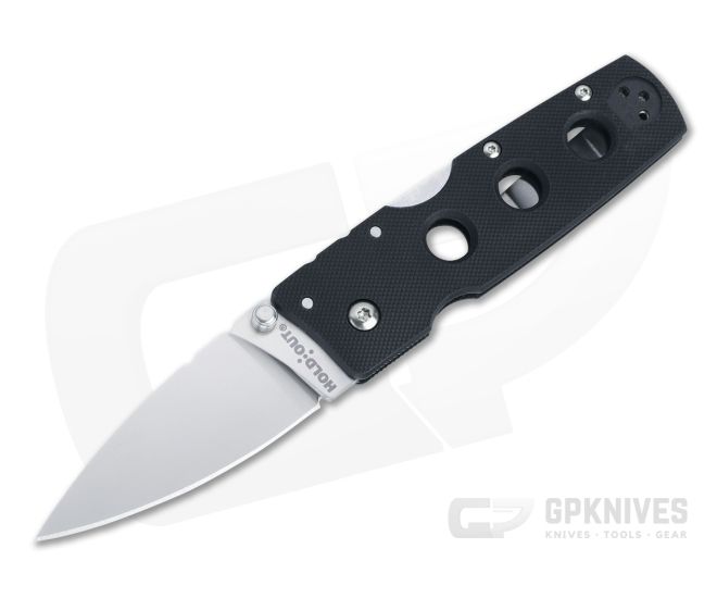 Cold Steel Hold Out 3" Satin S35VN Black G10 Tri-Ad Back Lock Folder 11G3 - CS-11G3