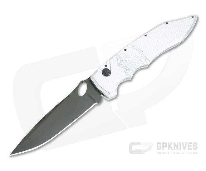 Piranha P11 Predator Mini Tactical PVD S30V Silver Button Lock Automatic - PRN-11ST
