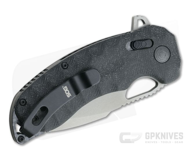 SOG Kiku XR LTE Blackout Graphite XHP Micarta XR Lock Flipper