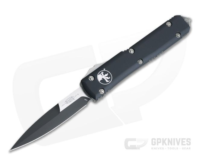 Microtech Ultratech Black Elmax Bayonet CC Black OTF Automatic Knife 120-1 - MT-120-1CC-ELMAX