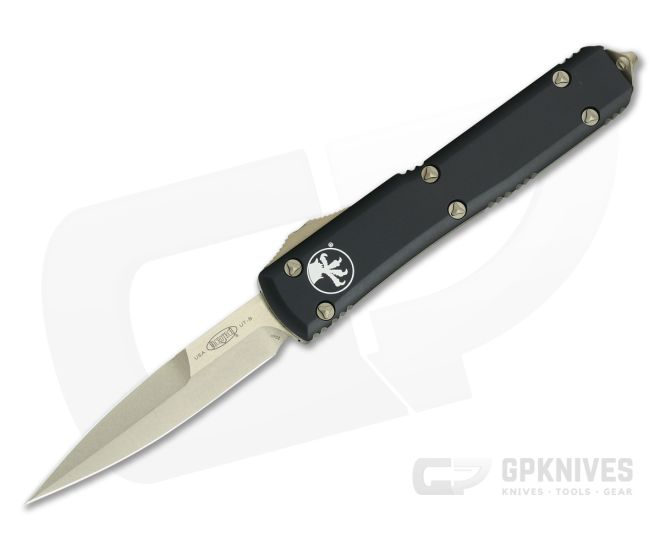 Microtech Ultratech Bronzed 204P Bayonet Black OTF Automatic Knife 120-13 - MT-120-13