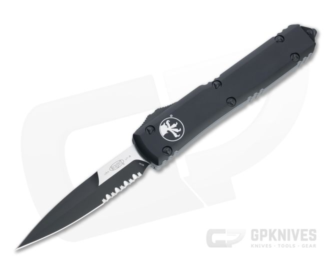 Microtech Ultratech Tactical Bayonet Part Serrated M390 Black OTF Automatic Knife 120-2T - MT-120-2T