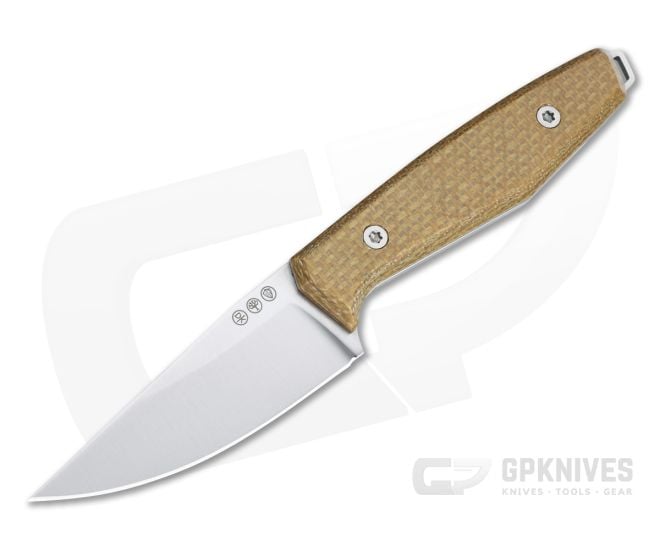 Boker Solingen Daily Knives AK1 Drop Point Mustard Micarta RWL34 Fixed Blade 120502 - BO-120502