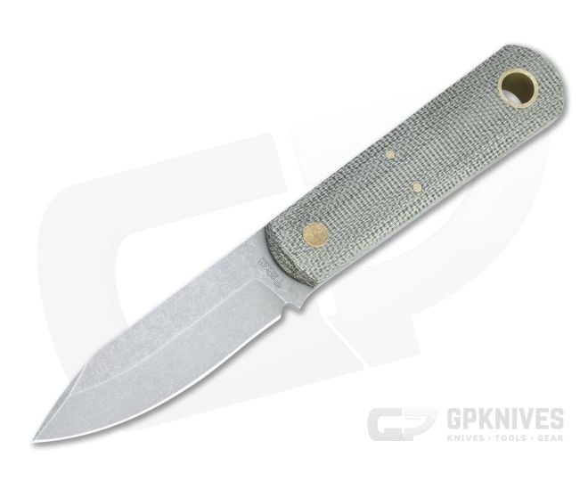 Boker Solingen Burnley Barlow BFF Stonewashed AEB-L Green Micarta Fixed Blade 120505 - BO-120505