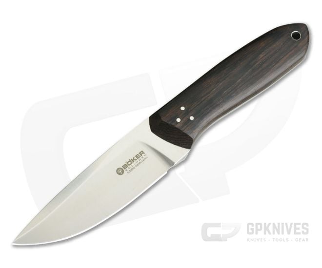 Boker Solingen TNT Satin N690 Grenadill Wood Fixed Blade 120518 - BO-120518