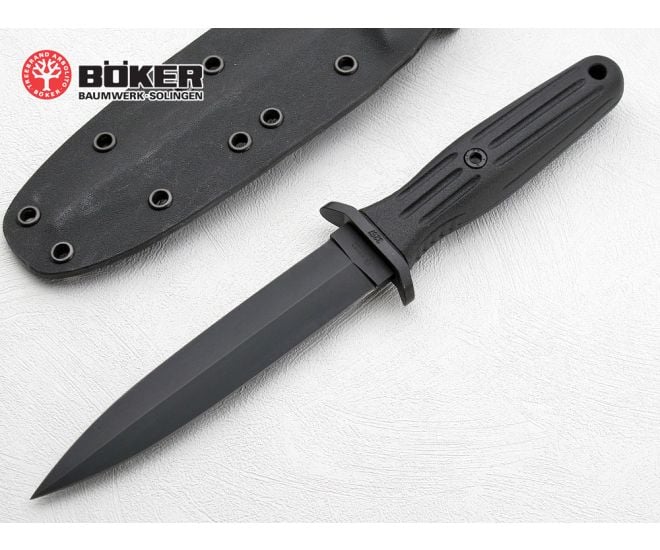 Boker A-F 12B Applegate Combat Knife Black - BO-120543B