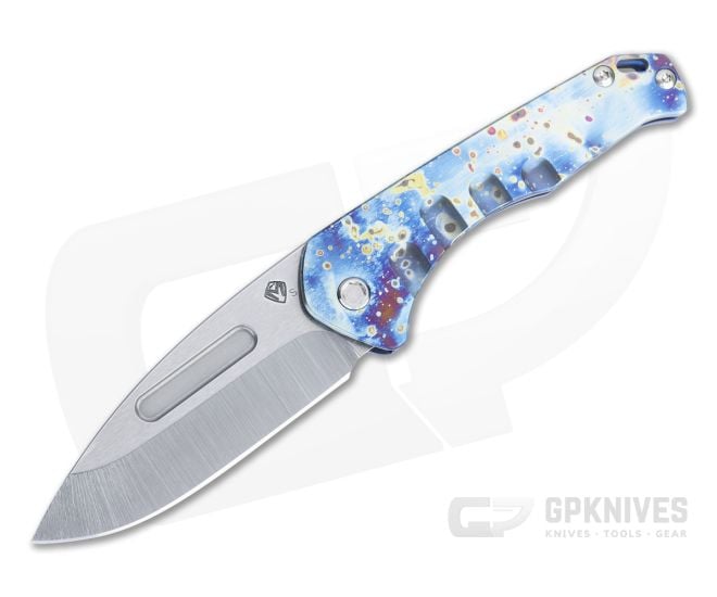 Medford Praetorian Slim Drop Point Tumbled S35VN Galaxy Faced Flamed Titanium Folder - MKT-120