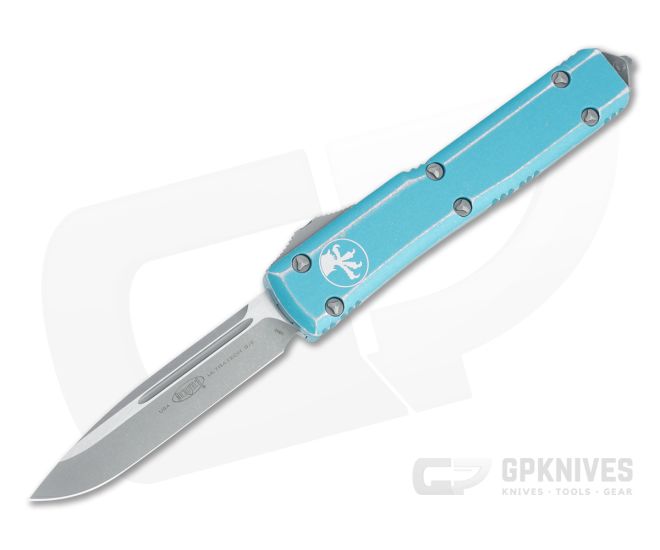 Microtech Ultratech S/E Drop Point Apocalyptic M390 Distressed Turquoise OTF Automatic Knife 121-10DTQ - MT-121-10DTQ
