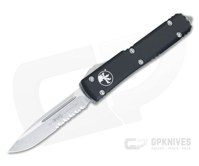 Microtech Ultratech Stonewashed Part Serrated M390 121-11 - MT-121-11