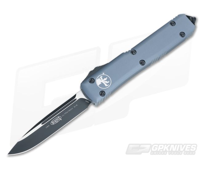 Microtech Ultratech Gray CC Drop Point OTF Automatic Knife 121-1CCGY - MT-121-1CCGY