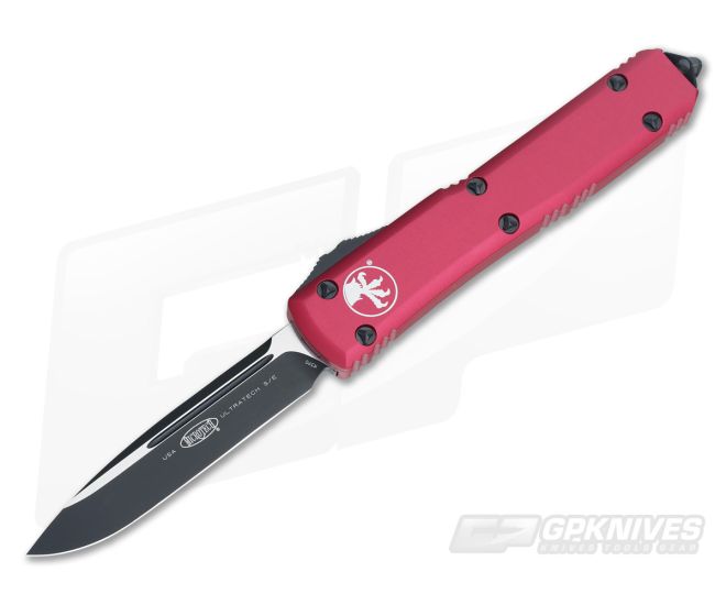 Microtech Ultratech Red CC M390 Drop Point OTF Automatic Knife 121-1CCRD-M390 - MT-121-1CCRD-M390