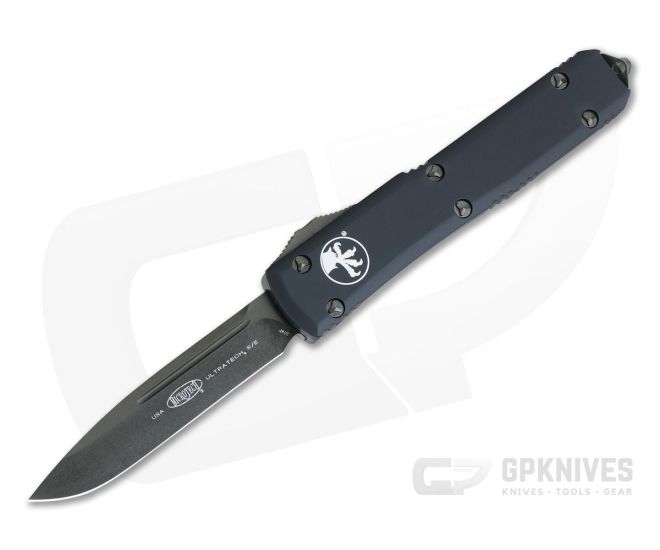 Microtech Ultratech Black DLC Tactical CTS-204P Drop Point OTF Automatic Knife 121-1DLCT - MT-121-1DLCT-204P