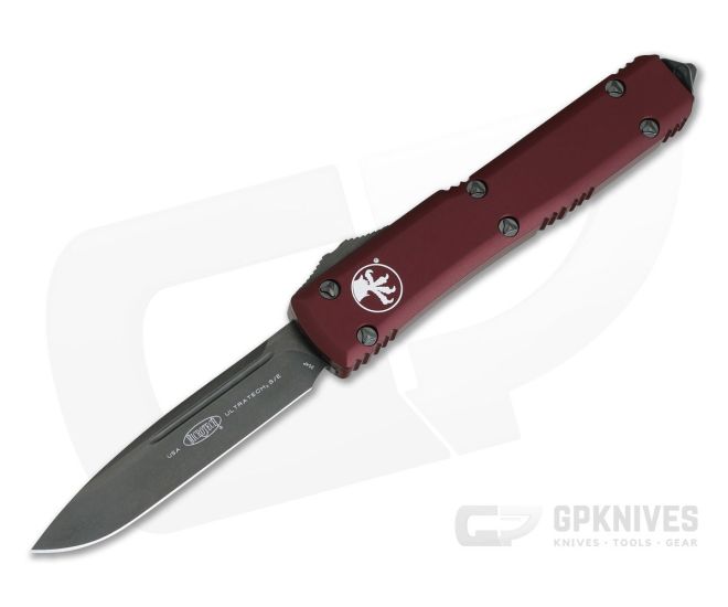 Microtech Ultratech Merlot DLC Tactical CTS-204P Drop Point OTF Automatic Knife 121-1DLCTMR - MT-121-1DLCTMR-204P