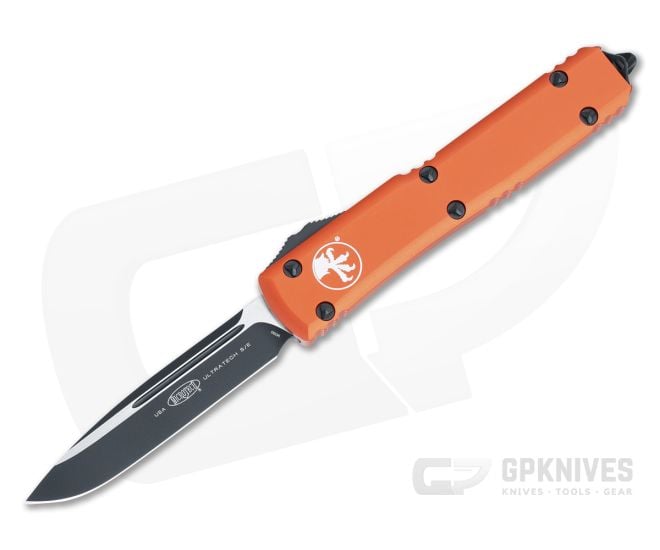 Microtech Ultratech Orange S/E Black Two-Tone M390 OTF 121-1OR - MT-121-1OR