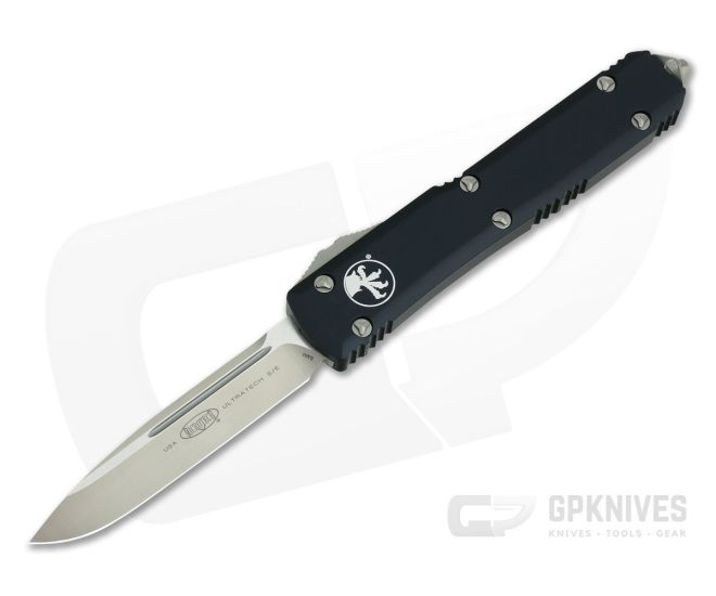 Microtech Ultratech CC Satin Elmax Drop Point OTF Automatic Knife 121-4 - MT-121-4CC-ELMAX