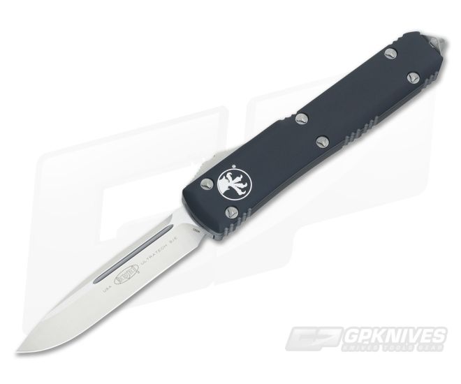 Microtech Ultratech Satin M390 Drop Point OTF Automatic Knife 121-4 - MT-121-4