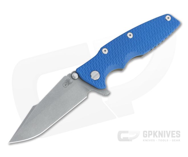 Hinderer Eklipse 3.5" Harpoon Spanto Working Finish 20CV Blue G10 Battle Bronze Tri-Way Flipper 1210 - HK-1210
