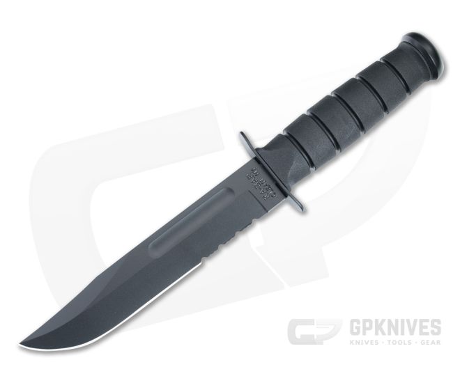 Kabar USMC Fighting Utility Knife Black Serrated Composite Sheath 1214 - KA-1214