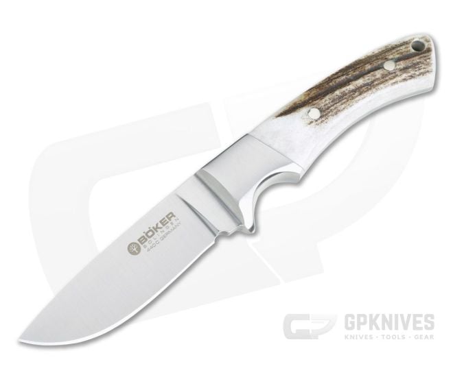 Boker Solingen Integral Hunter Stag 440C Fixed Blade Hunting Knife 121535HH - BO-121535HH