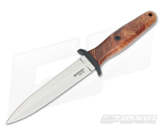 Boker Applegate 1674 Dagger Amboina Wood 121543 - BO-121543