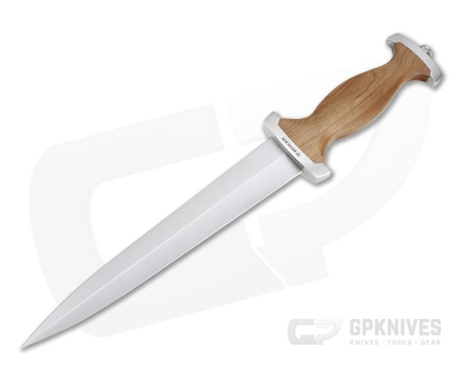 Boker Solingen Swiss Dagger Satin C75 Cherry Wood Fixed Blade 121553 - BO-121553