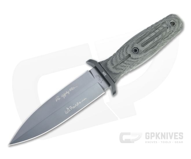 Boker A-F 4.5 Applegate-Fairbairn Dagger Black N690 Canvas Micarta Fixed Blade 121644 - BO-121644