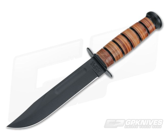 Kabar USMC Utility Knife Leather Handle 1217 - KA-1217